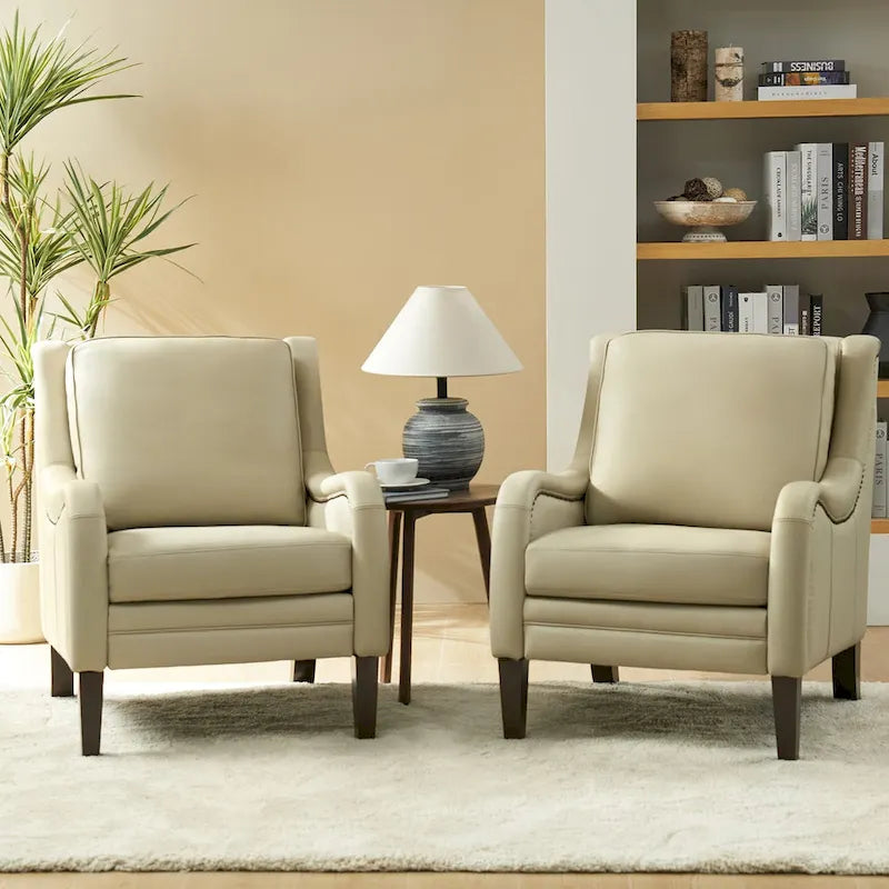 Pascual Poltrona da Salotto Comfy Set da 2 con Gambe in Legno Massello