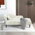 Poltrona a Sdraio in Velluto 61 con 1 Cuscino e Rivestimento con Borchie