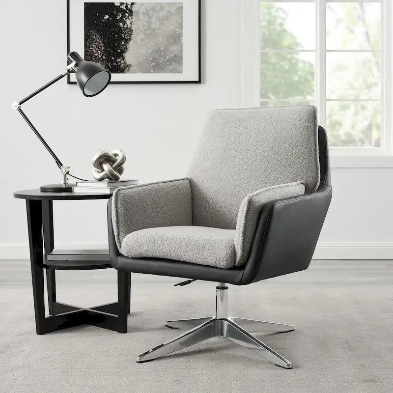 Marcia Swivel Sherpa Chair Accent Chair
