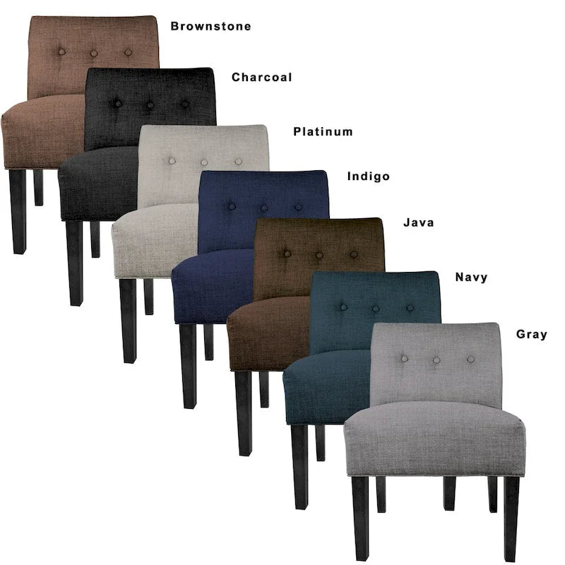 MJL Furniture Obsession Sedia d'accento trapuntata in similpelle marrone (COSÌ COM'È)