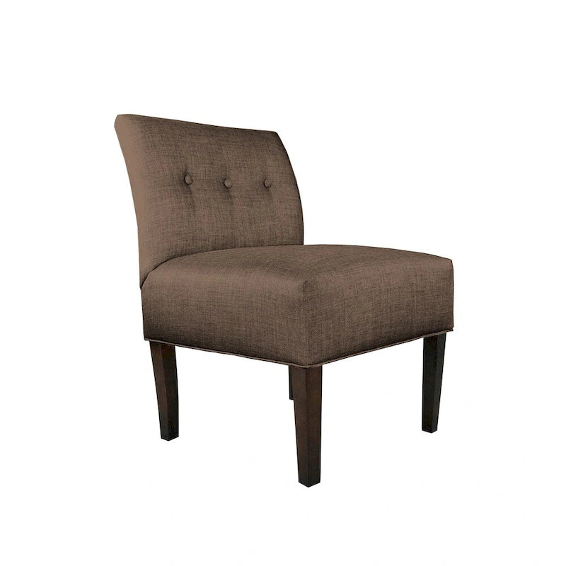 MJL Furniture Obsession Sedia d'accento trapuntata in similpelle marrone (COSÌ COM'È)