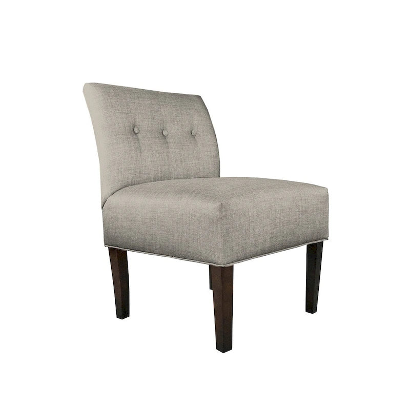 MJL Furniture Obsession Sedia d'accento trapuntata in similpelle marrone (COSÌ COM'È)