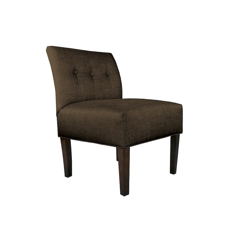 MJL Furniture Obsession Sedia d'accento trapuntata in similpelle marrone (COSÌ COM'È)