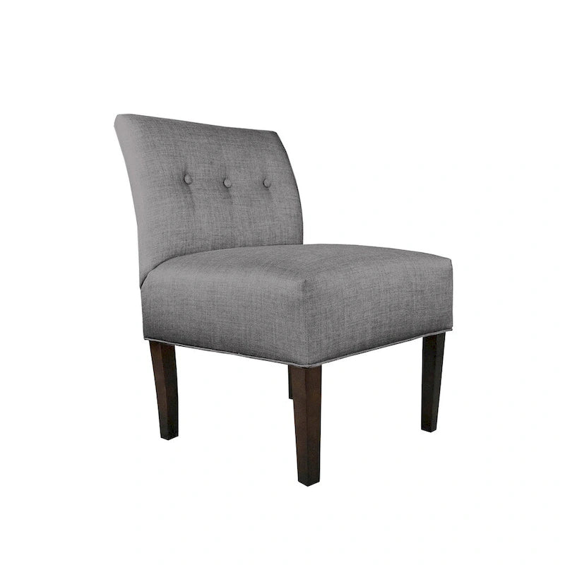 MJL Furniture Obsession Sedia d'accento trapuntata in similpelle marrone (COSÌ COM'È)