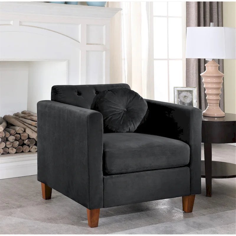 Poltrona Classica Chesterfield Persaud Velvet Kitts