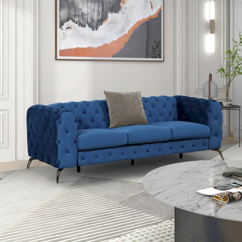 Divani a 3 posti in velluto (divano a tre posti, divanetto e poltrona singola)