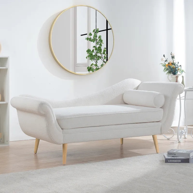 Chaise longue 70,86W con bracciolo a voluta