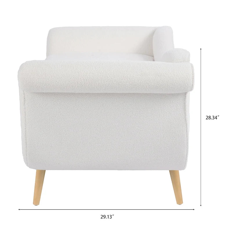 Chaise longue 70,86W con bracciolo a voluta
