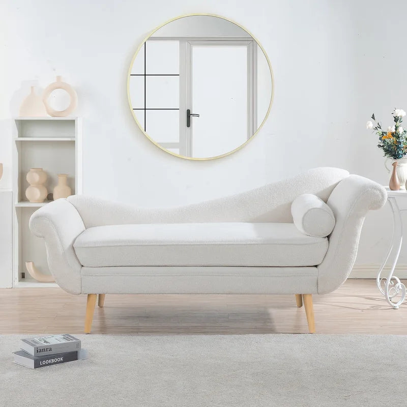 Chaise longue 70,86W con bracciolo a voluta