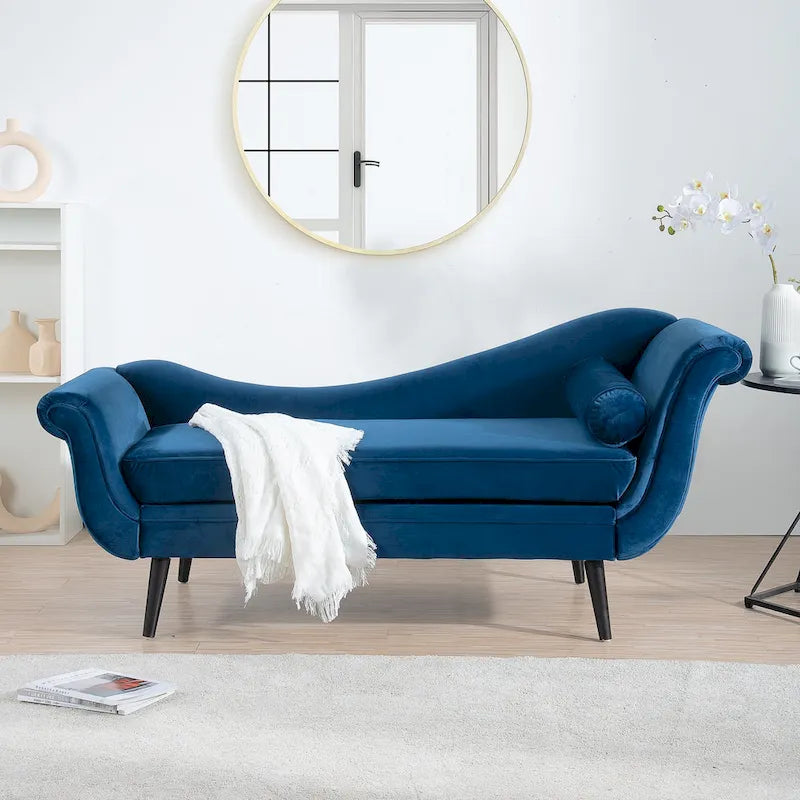 Chaise longue 70,86W con bracciolo a voluta