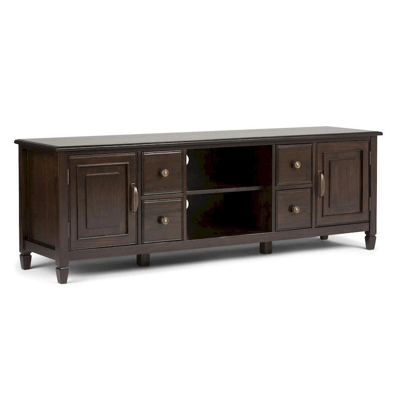 WYNDENHALL Hampshire MOBILE TV Tradizionale in LEGNO MASSELLO, Larghezza 72 pollici, per TV fino a 80 pollici - 72L x 18P x 24 A