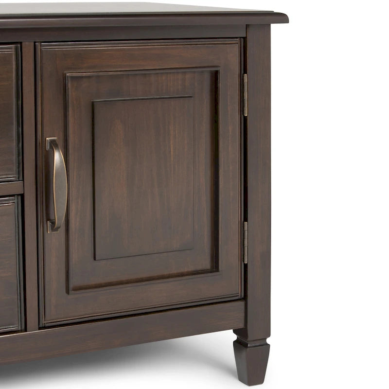 WYNDENHALL Hampshire MOBILE TV Tradizionale in LEGNO MASSELLO, Larghezza 72 pollici, per TV fino a 80 pollici - 72L x 18P x 24 A