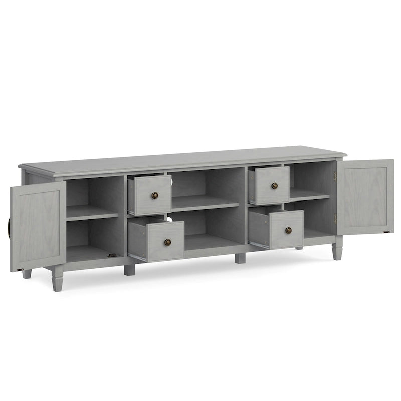 WYNDENHALL Hampshire MOBILE TV Tradizionale in LEGNO MASSELLO, Larghezza 72 pollici, per TV fino a 80 pollici - 72L x 18P x 24 A