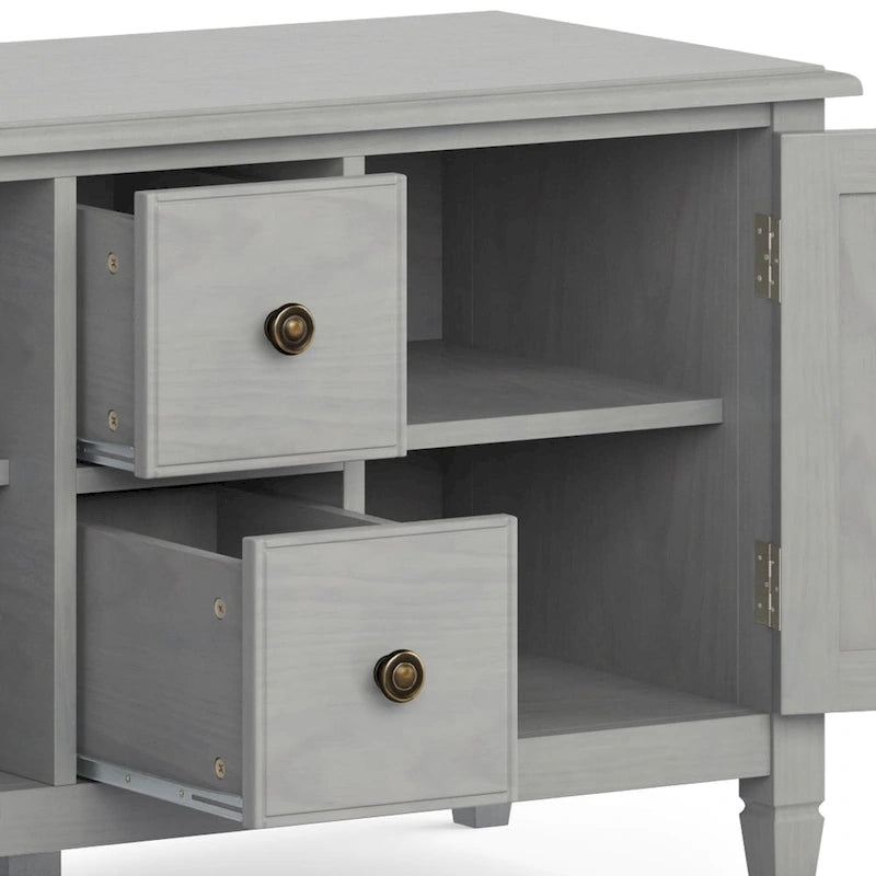 WYNDENHALL Hampshire MOBILE TV Tradizionale in LEGNO MASSELLO, Larghezza 72 pollici, per TV fino a 80 pollici - 72L x 18P x 24 A