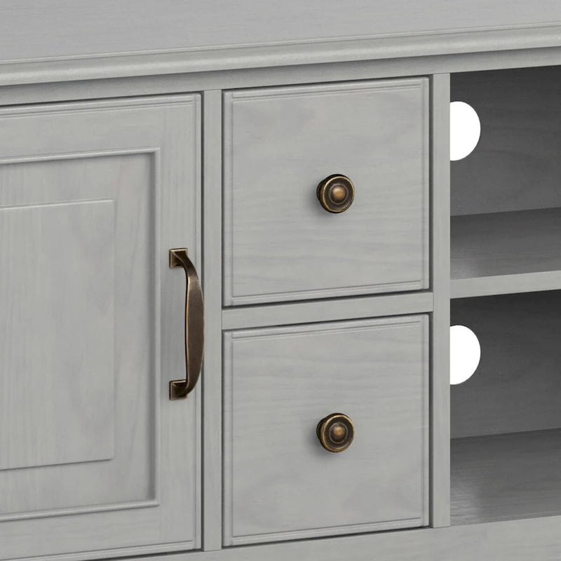 WYNDENHALL Hampshire MOBILE TV Tradizionale in LEGNO MASSELLO, Larghezza 72 pollici, per TV fino a 80 pollici - 72L x 18P x 24 A