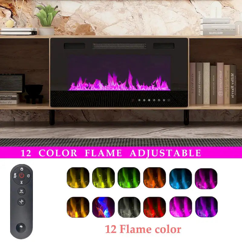 Mobile TV e Caminetto di Lusso Combinato Caratteristiche Caminetto LED Integrato