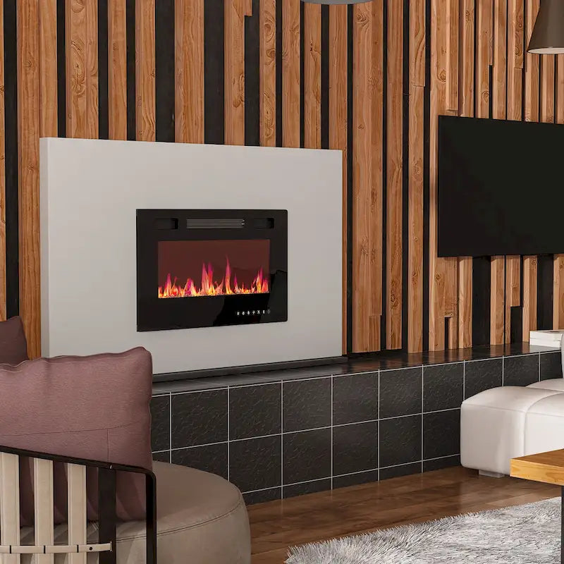Mobile TV e Caminetto di Lusso Combinato Caratteristiche Caminetto LED Integrato