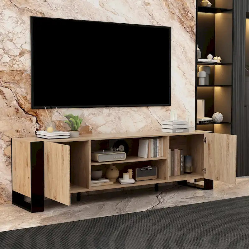 Mobile TV e Caminetto di Lusso Combinato Caratteristiche Caminetto LED Integrato