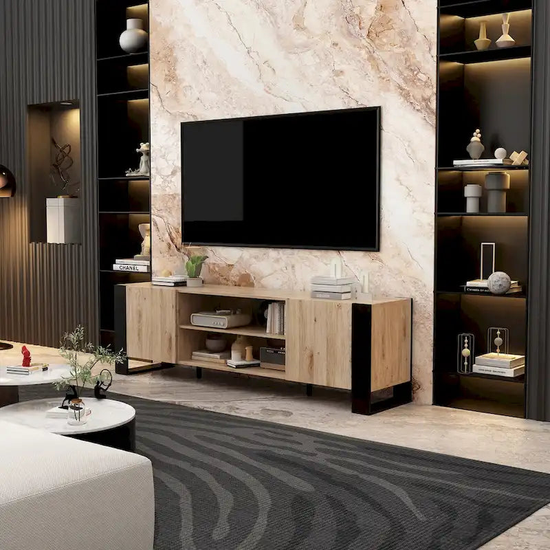 Mobile TV e Caminetto di Lusso Combinato Caratteristiche Caminetto LED Integrato