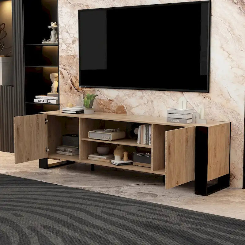 Mobile TV e Caminetto di Lusso Combinato Caratteristiche Caminetto LED Integrato