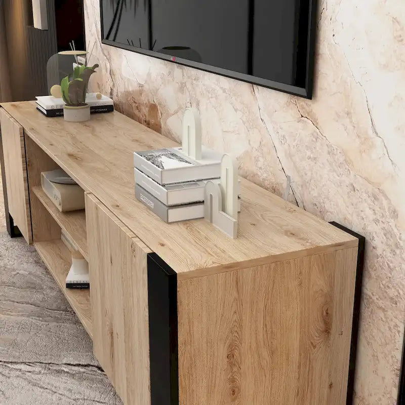Mobile TV e Caminetto di Lusso Combinato Caratteristiche Caminetto LED Integrato