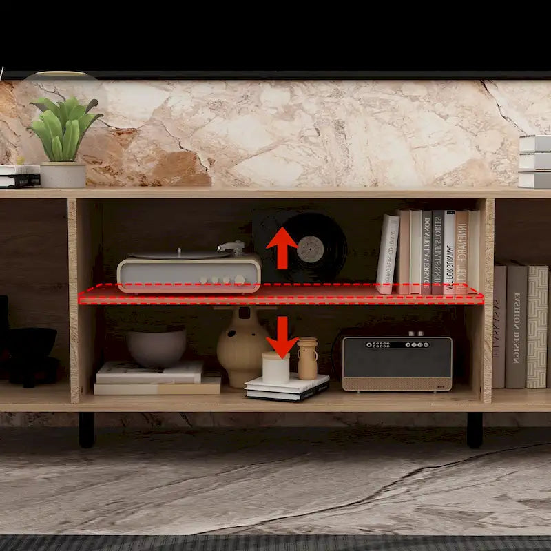Mobile TV e Caminetto di Lusso Combinato Caratteristiche Caminetto LED Integrato