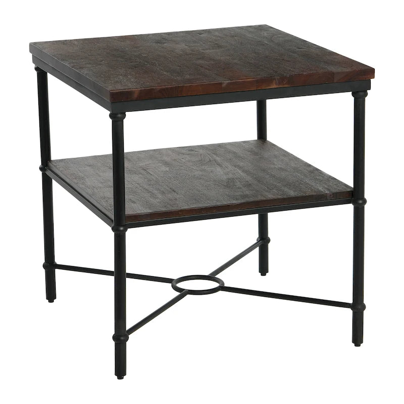 Table d'appoint avec étagère de rangement