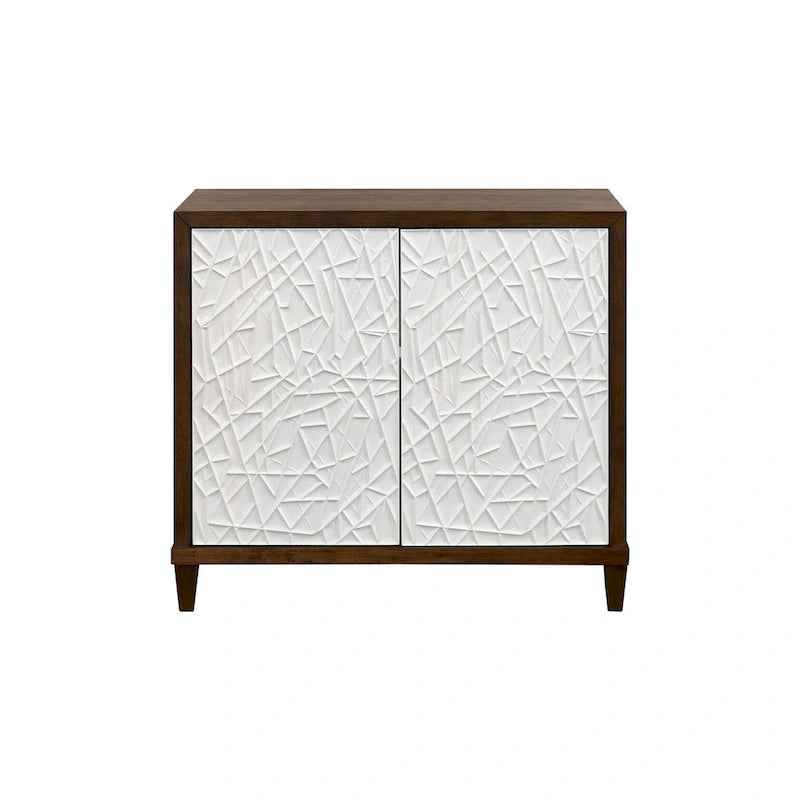 Mobile consolle Modern Wood 40 con ante, porta TV, mobiletto, consolle da ingresso, completamente assemblato, marrone