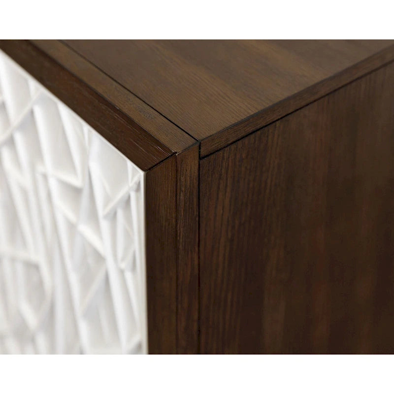 Mobile consolle Modern Wood 40 con ante, porta TV, mobiletto, consolle da ingresso, completamente assemblato, marrone