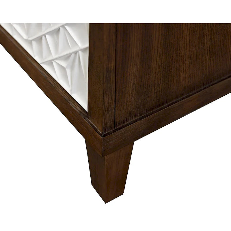 Mobile consolle Modern Wood 40 con ante, porta TV, mobiletto, consolle da ingresso, completamente assemblato, marrone