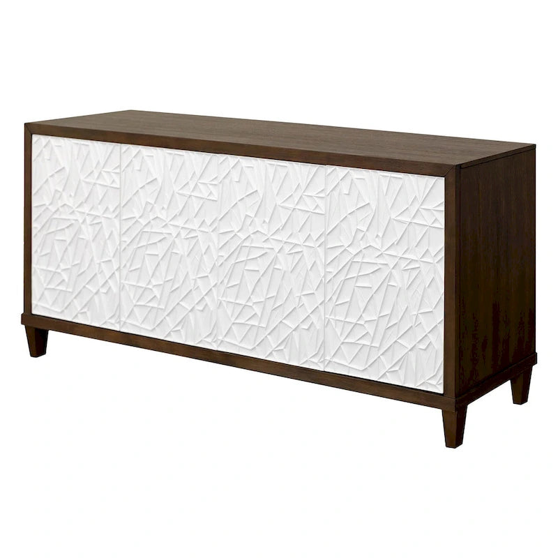 Mobile consolle Modern Wood 40 con ante, porta TV, mobiletto, consolle da ingresso, completamente assemblato, marrone