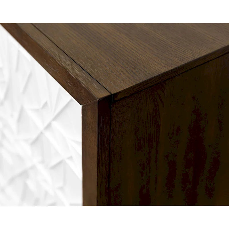 Mobile consolle Modern Wood 40 con ante, porta TV, mobiletto, consolle da ingresso, completamente assemblato, marrone