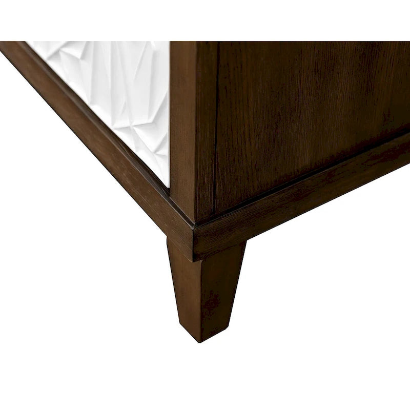 Mobile consolle Modern Wood 40 con ante, porta TV, mobiletto, consolle da ingresso, completamente assemblato, marrone