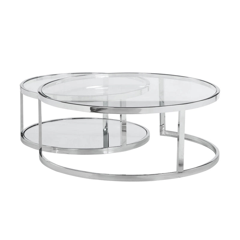 Set di tavolini da cocktail rotondi Somette 2-in-1 sovrapponibili - Tavolino da cocktail - Tavolino da cocktail