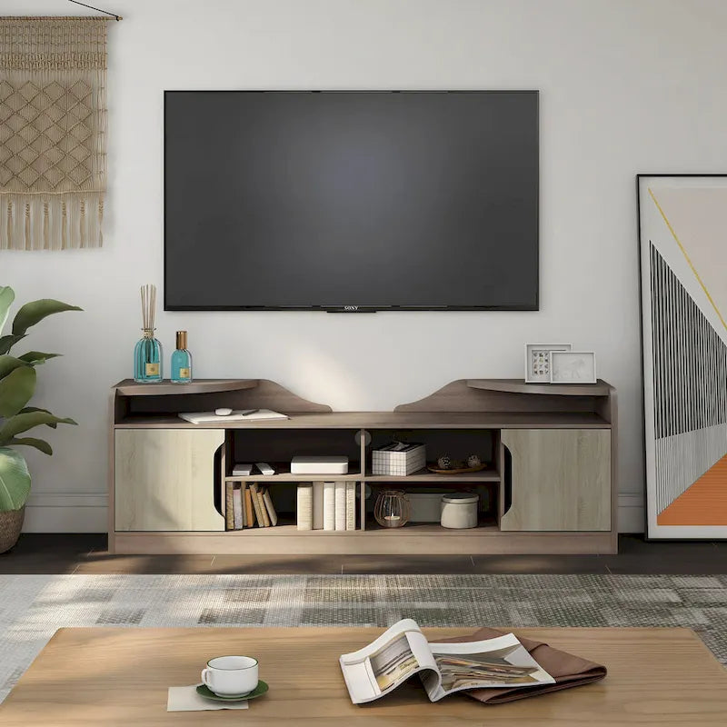 Mobile TV multifunzione Fetz Rustic da 72 pollici di Furniture of America