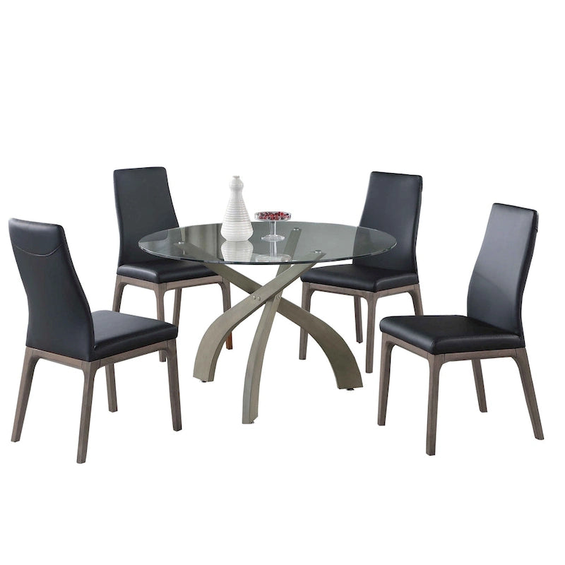 Somette Pogo Criss Cross Set da Pranzo con Sedie Nere