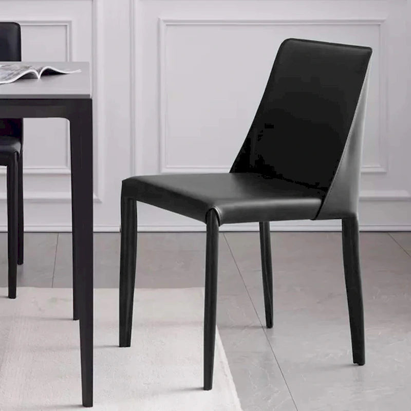 Sedia da pranzo Ace in pelle vegana Mid-Century Modern