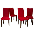 Shino Crimson Linen 39-inch Dining Chairs (Set of 8)