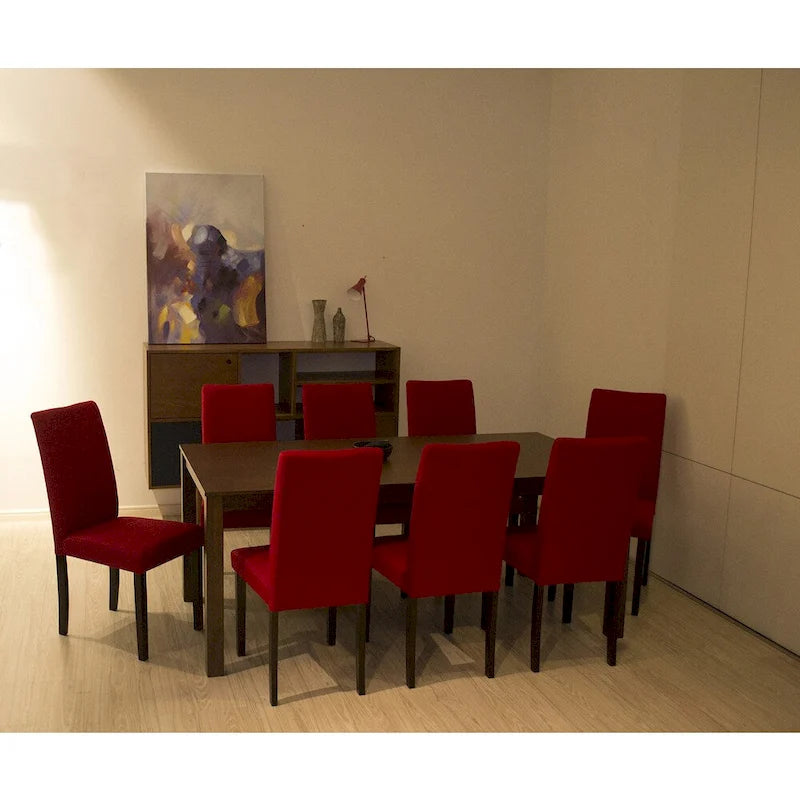 Sedie da pranzo Shino Crimson Linen 39 pollici (set da 8)