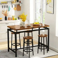 Set da 5 tavoli da pranzo a altezza bancone Mieres, set da tavolo per colazione per casa, cucina, ristorante, bar, cucina