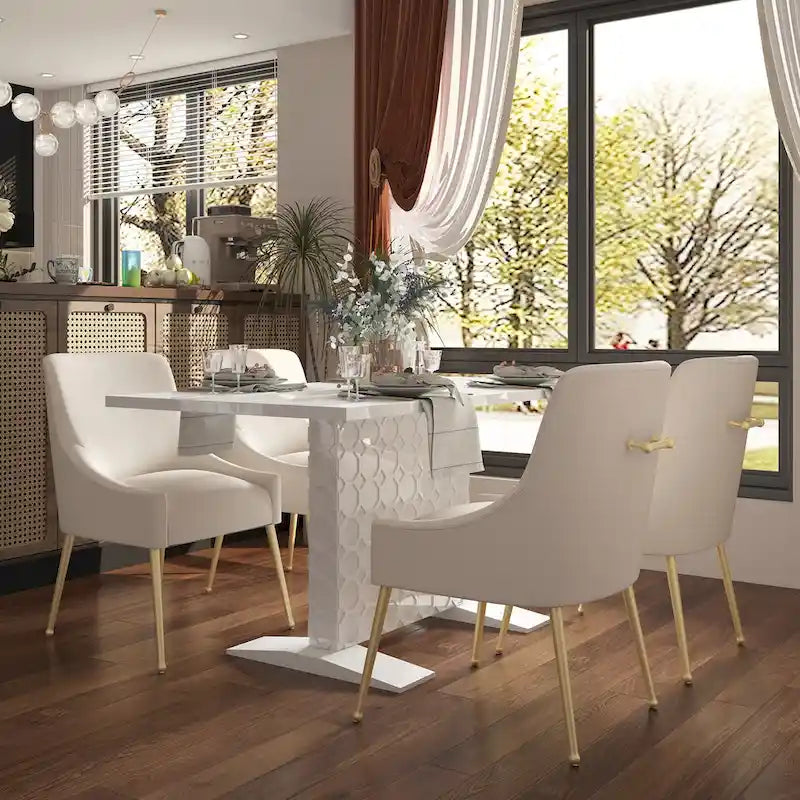 Tavolo da pranzo allungabile in legno lucido Clihome per 6 persone