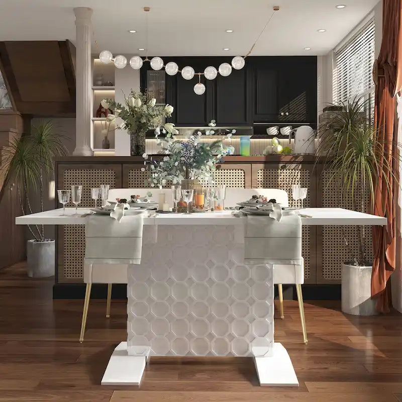 Tavolo da pranzo allungabile in legno lucido Clihome per 6 persone