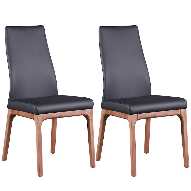 Sedia Somette Modern Contour con Schienale e Base in Legno, Set da 2