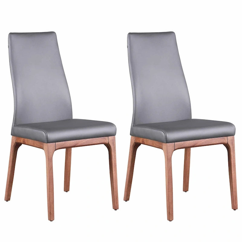 Sedia Somette Modern Contour con Schienale e Base in Legno, Set da 2