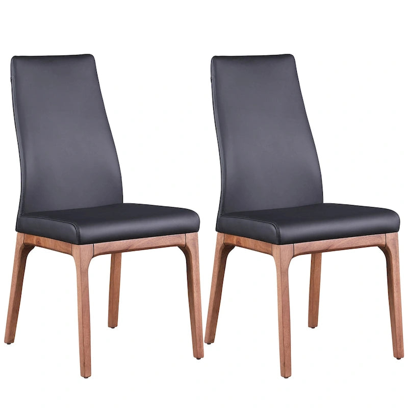 Sedia Somette Modern Contour con Schienale e Base in Legno, Set da 2