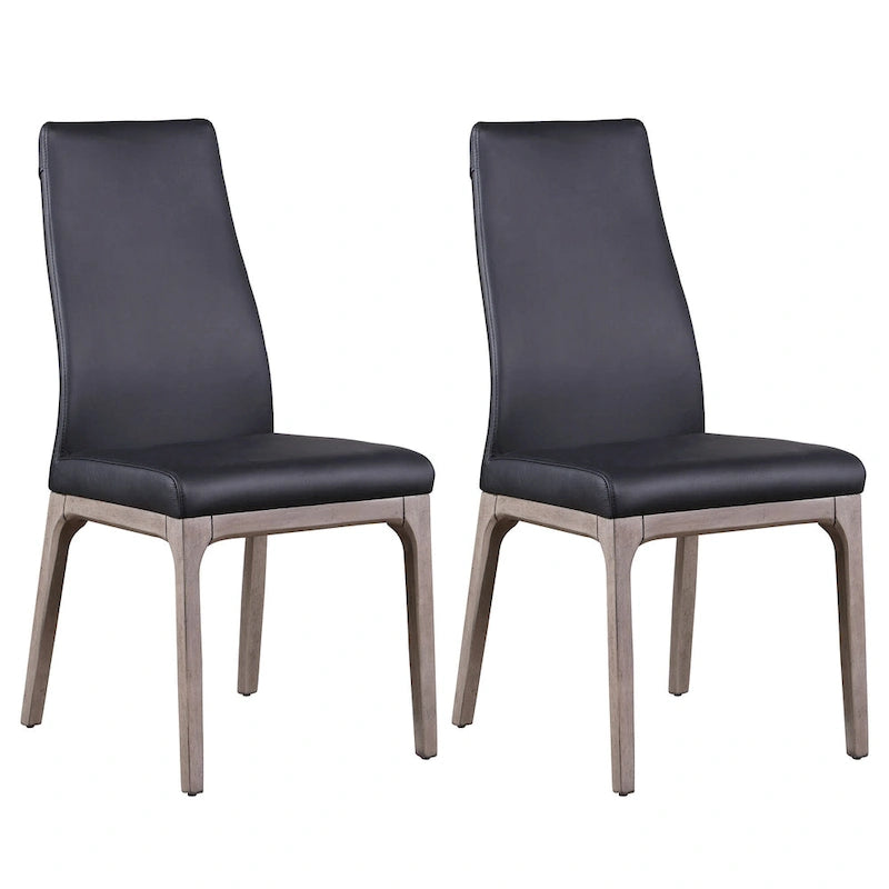 Sedia Somette Modern Contour con Schienale e Base in Legno, Set da 2