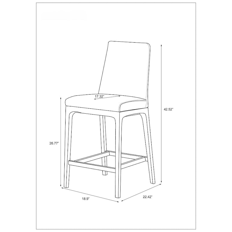 Sedia Somette Modern Contour con Schienale e Base in Legno, Set da 2