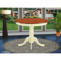 East West Furniture Tavolo da pranzo antico - Piano rotondo per tavolo da cucina con base a piedistallo, 36x36 pollici, (Opzioni di finitura)