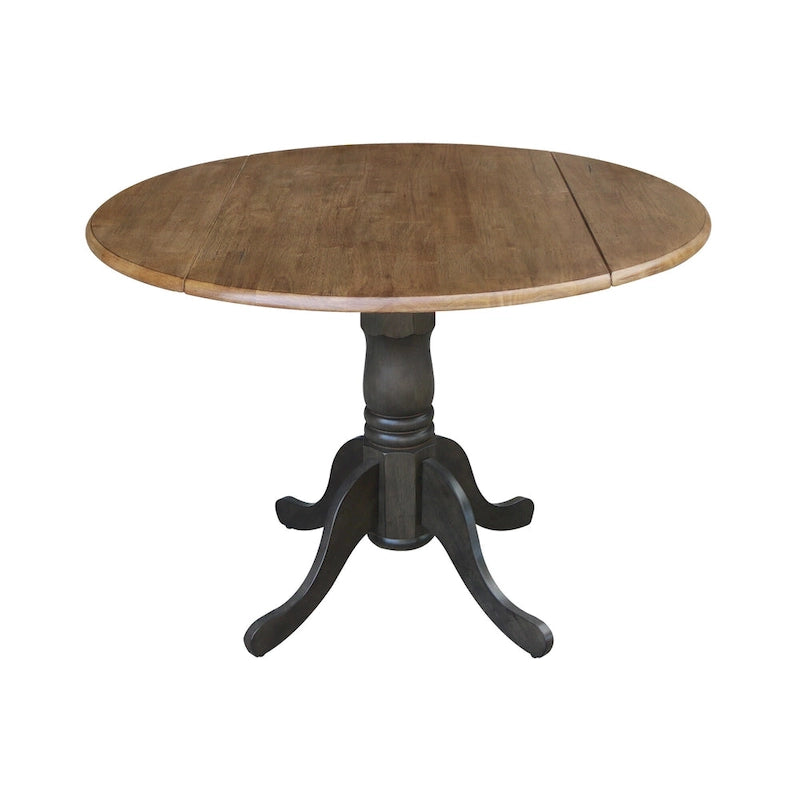 Tavolo da pranzo a ribalta da 42 pollici con 4 sedie Ladderback - Set da 5 pezzi