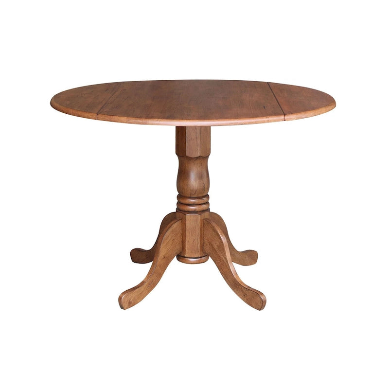 Tavolo da pranzo a ribalta da 42 pollici con 4 sedie Ladderback - Set da 5 pezzi